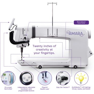 If you are looking for an easy to operate quilting machine that will give you the best functionality, Amara is the quilting machine for you!